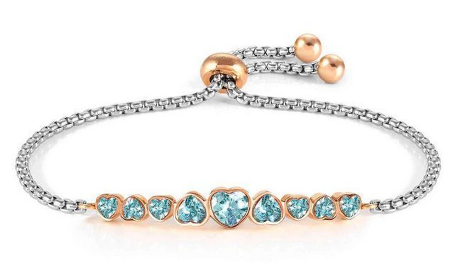 Bransoletka Nomination Niebieskie Serca Milleluci 028011 006.jpg